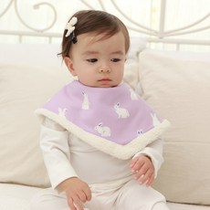 bebe chouette 超細纖維絨毛印花領巾
