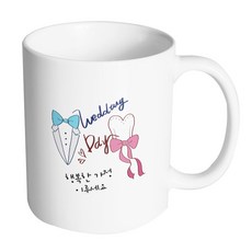 핸드팩토리 턱시도드레스 행복한 가정 이루세요 머그컵 330ml, 내부화이트, 1개