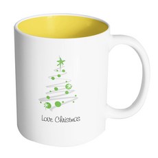 hand FACTORY 線樹綠色愛聖誕杯, 內黃, 1個