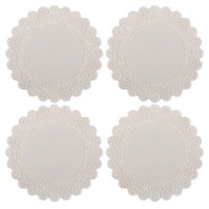에이드엘 AL 실리콘 도일리 컵받침 4p, 베이지, 4개