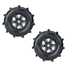 TRAXXAS 輪胎輪組裝了膠合的AX7773, 2件, 單色