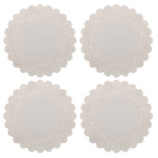 에이드엘 AL 실리콘 도일리 컵받침, 베이지, 4개