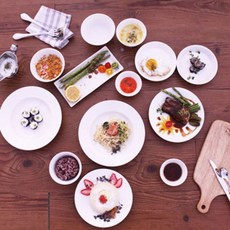 LIEN'CERAMIC Aiden 白色 2 人家用餐具套組, 13種餐具, 1組