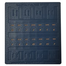 PLEPIC Smart Day 皮革索引貼紙海軍藍, 1個