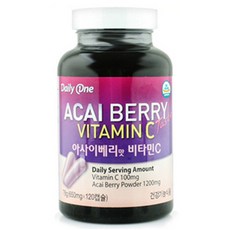 데일리원 아사이베리맛 비타민C, 120정, 1개