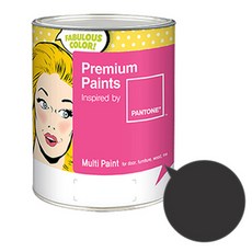 노루페인트 팬톤 멀티 에그쉘광 페인트, 제트 블랙(19-0303), 1L, 1개