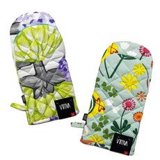 VALLILA 洋薊綠烤箱手套組, 綠色，科蒂菲哈, 1套