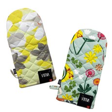 발릴라 로잔나 옐로우 오븐미트 세트, 옐로우, 코티피하, 1세트