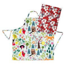 VALLILA Kotifiha 綠色圍裙 + Rosanna 紅色廚房毛巾, 1套, 混色