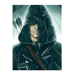 헬로페인팅 DIY 그림그리기 캔버스 도면 히어로 11, 혼합 색상, 1개