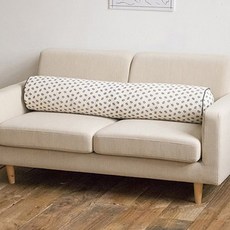 For Home苔蘚花圓形長抱枕套, 象牙