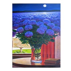 헬로페인팅 DIY 그림그리기 캔버스도면 푸른달빛, 혼합 색상, 1개