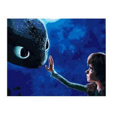 헬로페인팅 DIY 그림그리기 도면 키트 만화 그리기 17, 혼합 색상, 1개