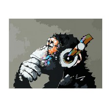 헬로페인팅 DIY 그림그리기 캔버스도면 혹성탈출, 혼합 색상, 1개