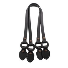 송화 O링장식 가죽핸들 2050, 블랙, 2개입