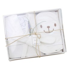 Baby Bakery 浴袍禮盒, 藍色+白色, 1組