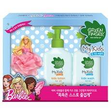 그린핑거 바비 마이키즈 프레시 로션 320ml + 워시 320ml + 샤워볼 세트, 1세트