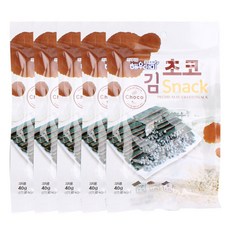 풍년제과 프리미엄 해우다미 김스낵 초코, 40g, 5개입