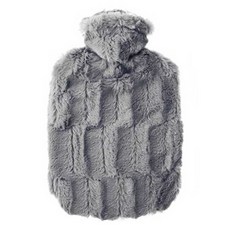 HUGO FROSCH 毛絨防燙布套熱水袋 灰色 1.8L, 1個