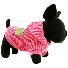 ECODY 寵物羅紋連帽上衣, 粉色的