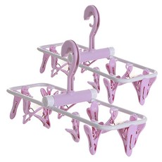 마켓감성 집게 접이식 양말 걸이 연보라, 바이올렛, 1개