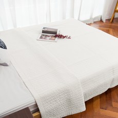 Apoa Room 素色紋理高密度水洗床墊, 白色的