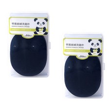 木炭潔面海綿, 單色, 2件