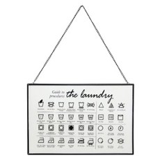 마그넷 THE RULES 철제프레임 유리액자 인테리어 소품, LAUNDRY B