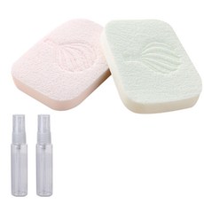 Ecody熱氣球潔面海綿 2入+空瓶 2入, 隨機發貨, 1套