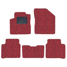 순수 코일 카매트 일반형 5p, 르노 SM7 2005~2007, 레드 + 블랙