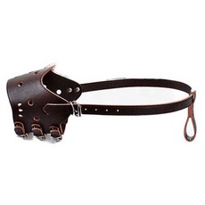 ARYKO 貓狗皮革嘴套 XXL, 棕色, 1個