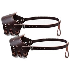 ARYKO 貓狗皮革嘴套 L, 棕色, 2個