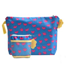 SEMOMS 防水餐盤包+藥包, 粉色鬱金香款