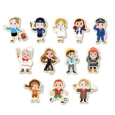 맘스보드 OPP 직업 자석 퍼즐, 1개, 24피스