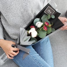 MORIANN 佳娜天然棉花花束 小, 混合顏色, 1個