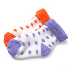 엠케이 도트 패턴 유아 양말 2종 세트
