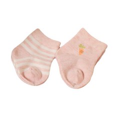 엠케이 여아용 벌과당근 유아 양말 2종 세트