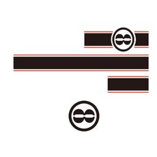 블루코드 쏘울 차량용 스티커 타입1 숫자모양, Black + Orenge, 1개