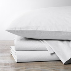 Coyuchi 220 퍼케일 이불 커버, 알파인 화이트