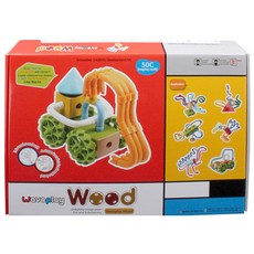 웨이브플레이 상상의 세계 우드 라인 블록 50-C, 혼합 색상, 1개