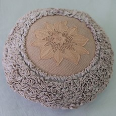 Miso Biz春季Mat Nika圓形靠墊, 棕色
