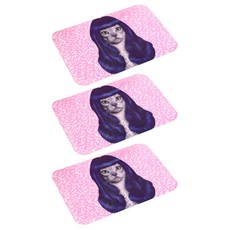 貓頭鷹家居 動物插畫廚房地墊 3件組, C