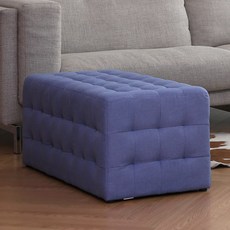 블루밍홈 더블 버블 큐브 스툴 패브릭, 라이트 블루, 1개