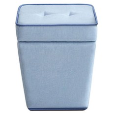 블루밍홈 수납형 패브릭 니코 스툴 싱글, 스카이 블루, 1개