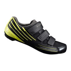 시마노 노멀 퍼포먼스 로드용 클릿슈즈 SH-RP2, 블랙 + 옐로우, EU 43