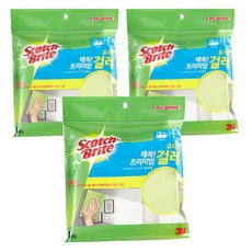 스카치브라이트 때쏙 프리미엄 걸레 유리용, 3개입