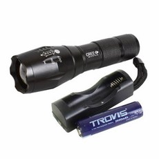 트로비스 LED라이트 TR-Z12 U3 + PVC원통 + AAA 전용홀더 + 2600mAh 18650 충전지 + 5핀 18650 충전홀더, 혼합 색상, 1세트