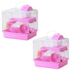 아리코 캐슬 햄스터 케이지하우스, 핑크, 2개
