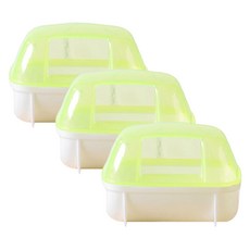 아리코 햄스터 살롱 목욕 & 하우스 9.5 x 7 x 7 cm, 옐로우, 3개입