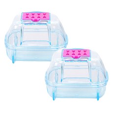 아리코 햄스터 트럼펫 목욕 & 화장실 11 x 8 x 7.5 cm, 블루, 2개